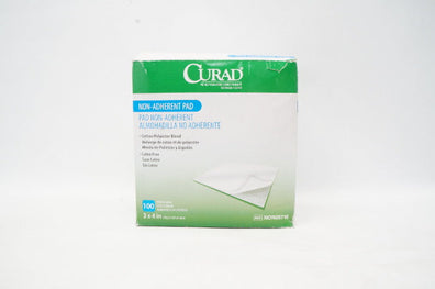 Medline NON25710 Curad Non-Adherent Pad 3 inch x 4 inch - Box of 100
